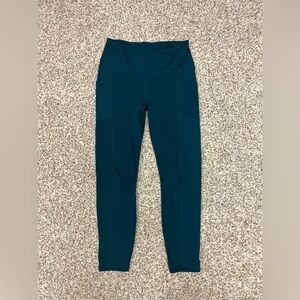Yogalicious Deep Teal High Waisted Leggings With Pockets
